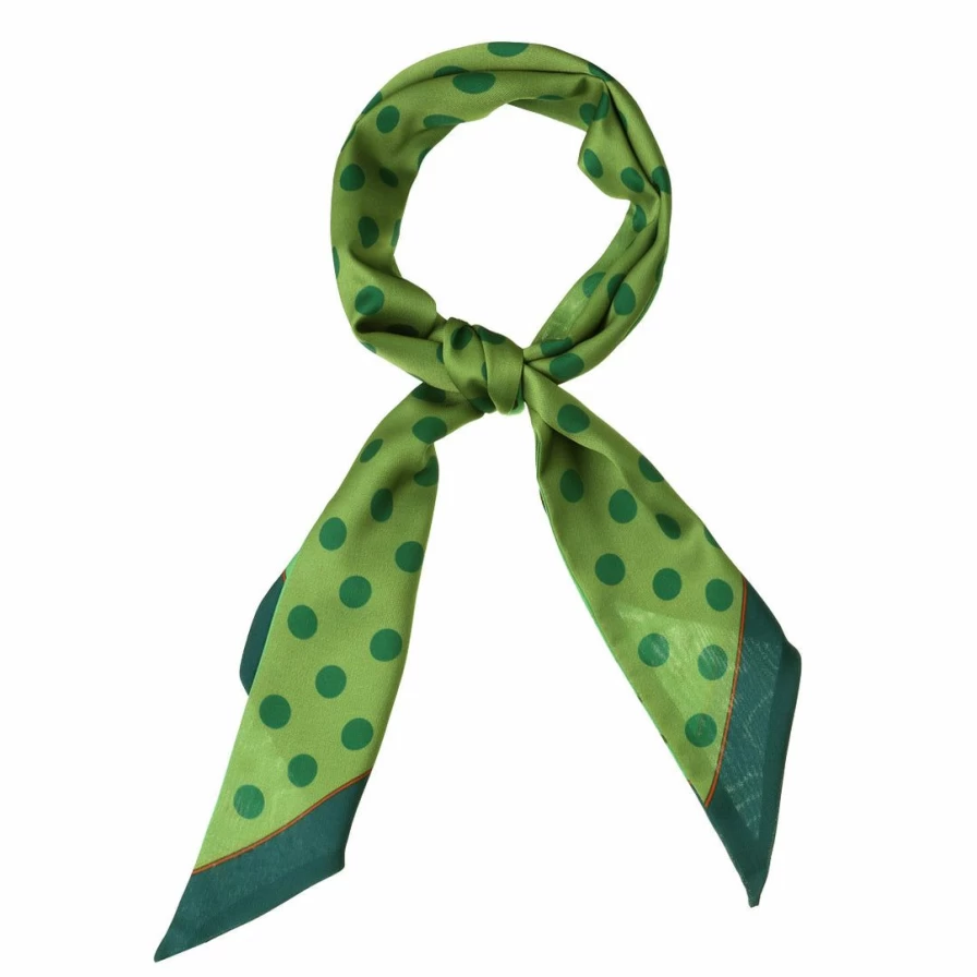 Women's Double Sided Polka Dot Skinny Scarf - Versatile Neckwear & Hair Accessory