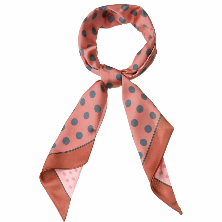 Women's Double Sided Polka Dot Skinny Scarf - Versatile Neckwear & Hair Accessory