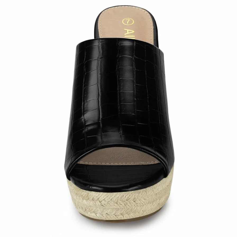Women's Open-Toe Slip-On Platform Wedge Sandals with Heel for Comfort and Style