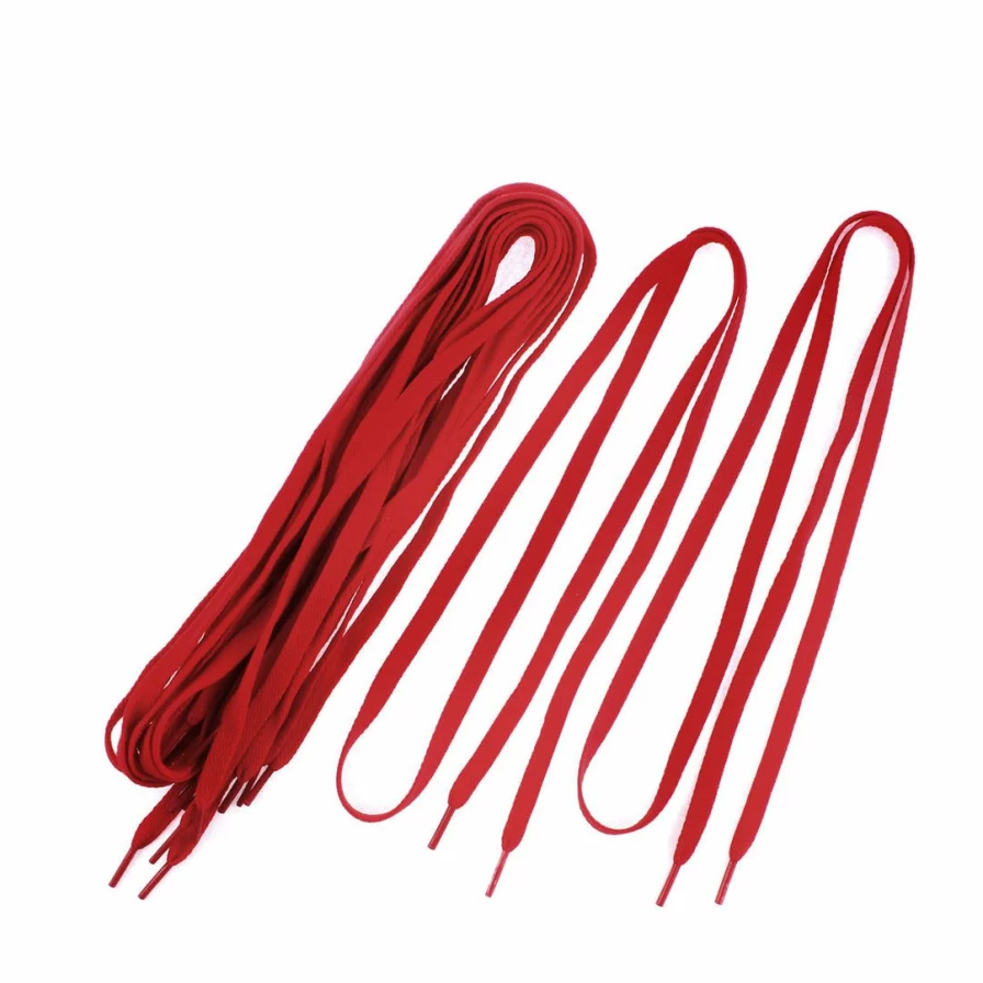 Allegra K Red Athletic Sports Sneakers with Flat Shoelaces - 5 Pairs of Comfortable Shoe Accessories
