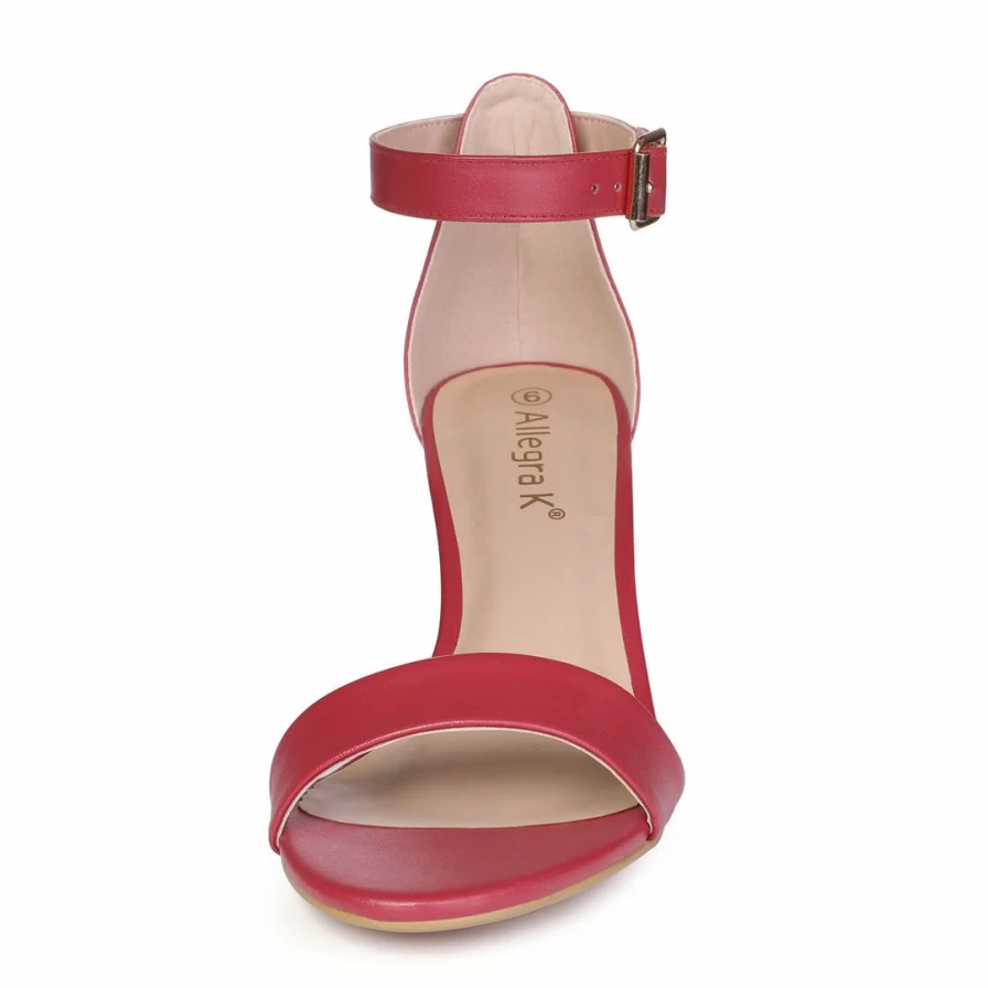 Women's Open Toe Kitten Heel Ankle Strap Sandals - * Brand Fashion Summer Shoes