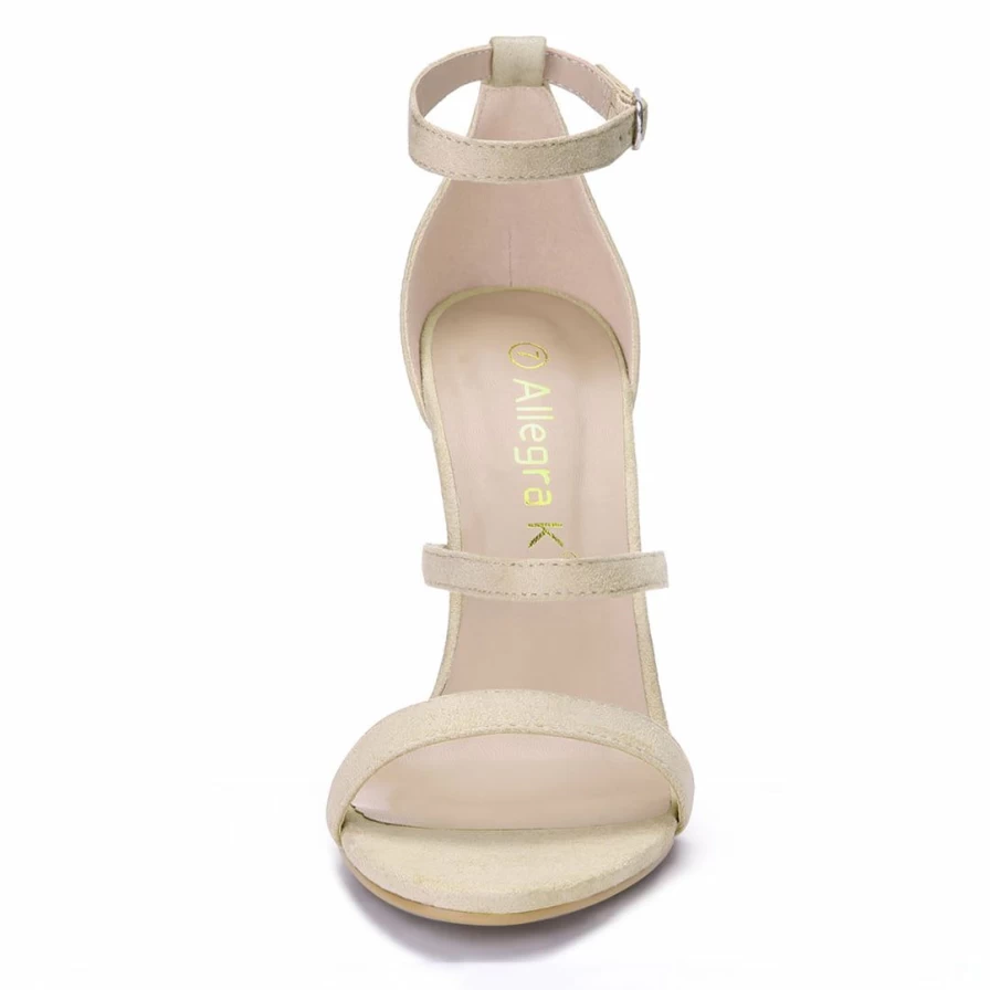 Women's Open Toe Stiletto Heel Sandals with Triple Straps - Yfl514-1 High Heel Shoes