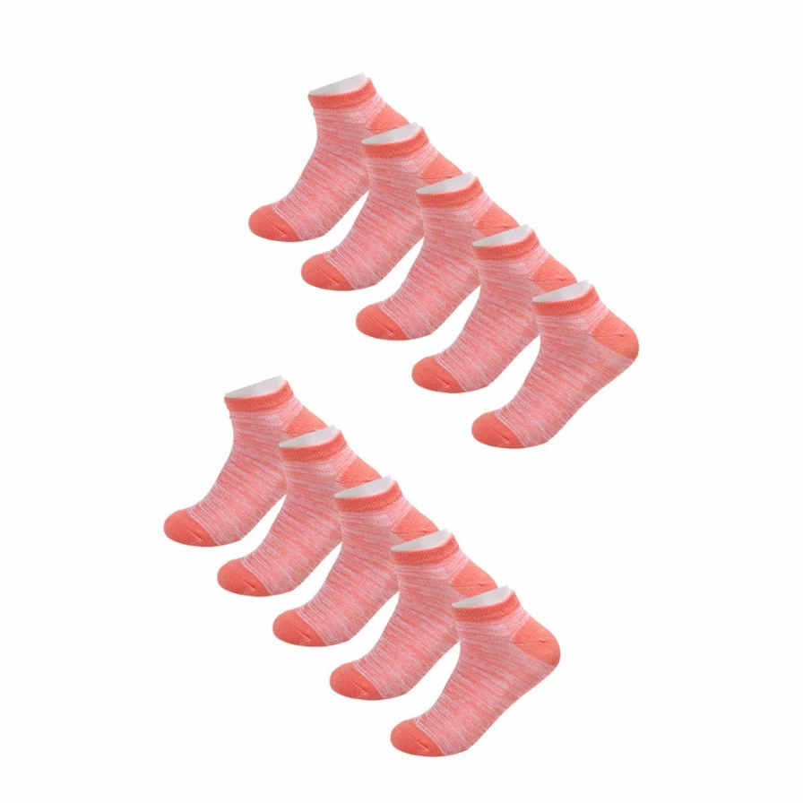 Allegra K Women's Low Cut Ankle Socks 10-Pack - Breathable Cotton, Contrast Trim, Comfort Casual Socks