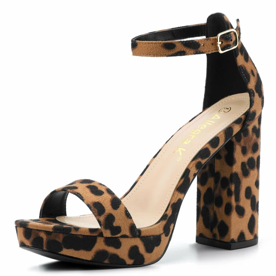 Women's Chunky High Heel Sandals with Ankle Strap & Platform - * Brand Fashion Footwear