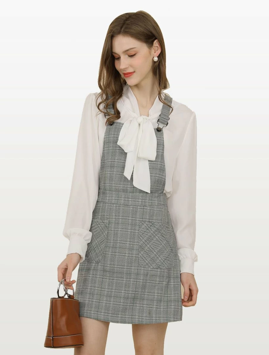 Women's Casual Adjustable Strap Suspender Dress Above Knee - Flirty Strap Detail Summer Mini Dress
