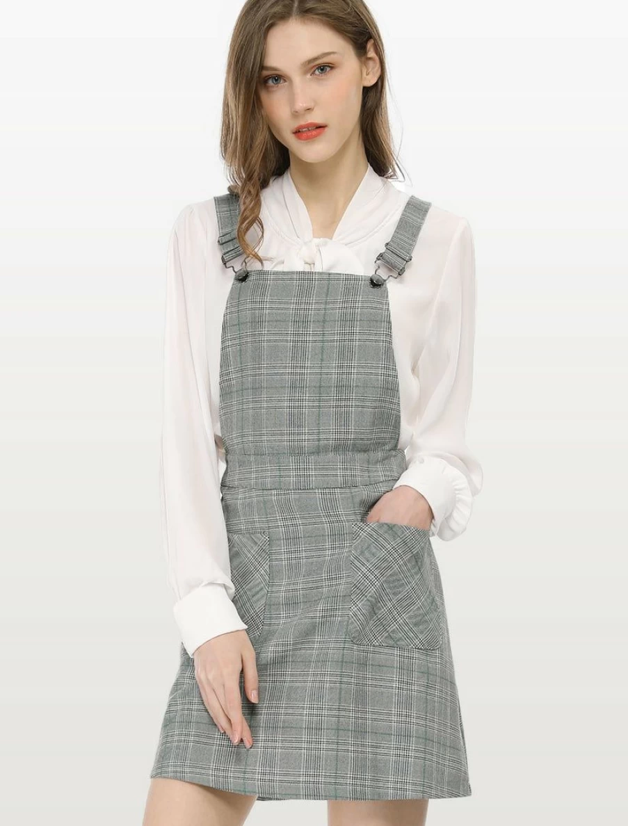 Women's Casual Adjustable Strap Suspender Dress Above Knee - Flirty Strap Detail Summer Mini Dress