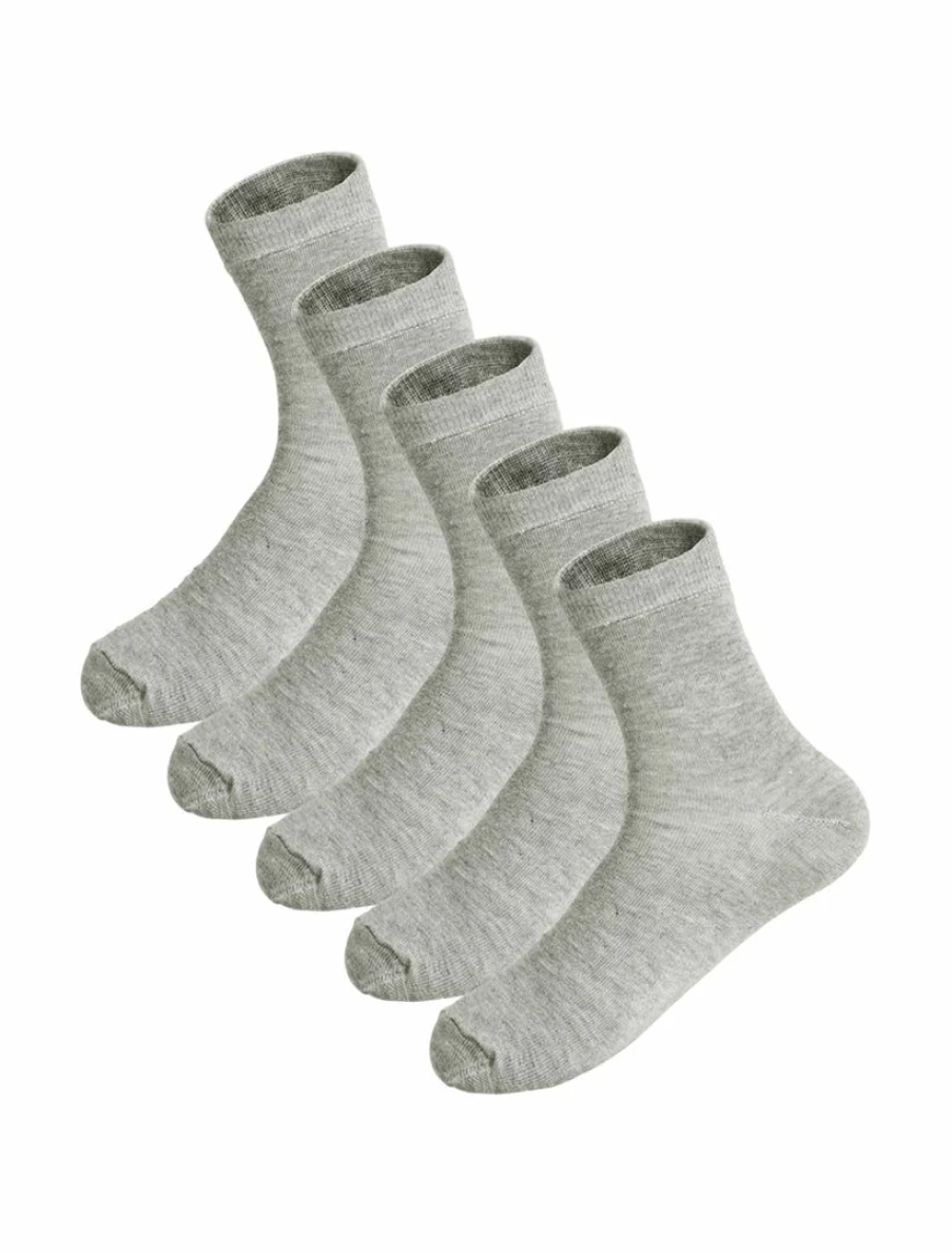 Men's 5-Pack Breathable Ankle High Dress Crew Socks for Comfort & Style