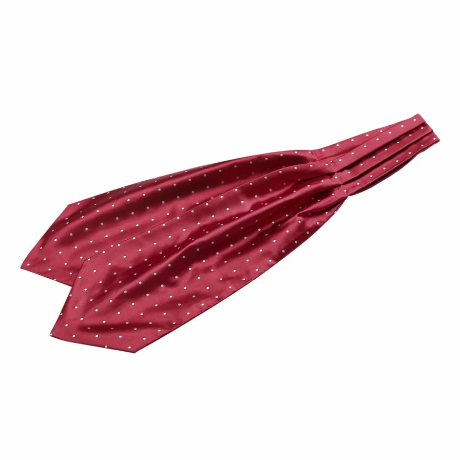Men's Polka Dot Self-Tied Ascot Tie for Wedding & Formal Accessories