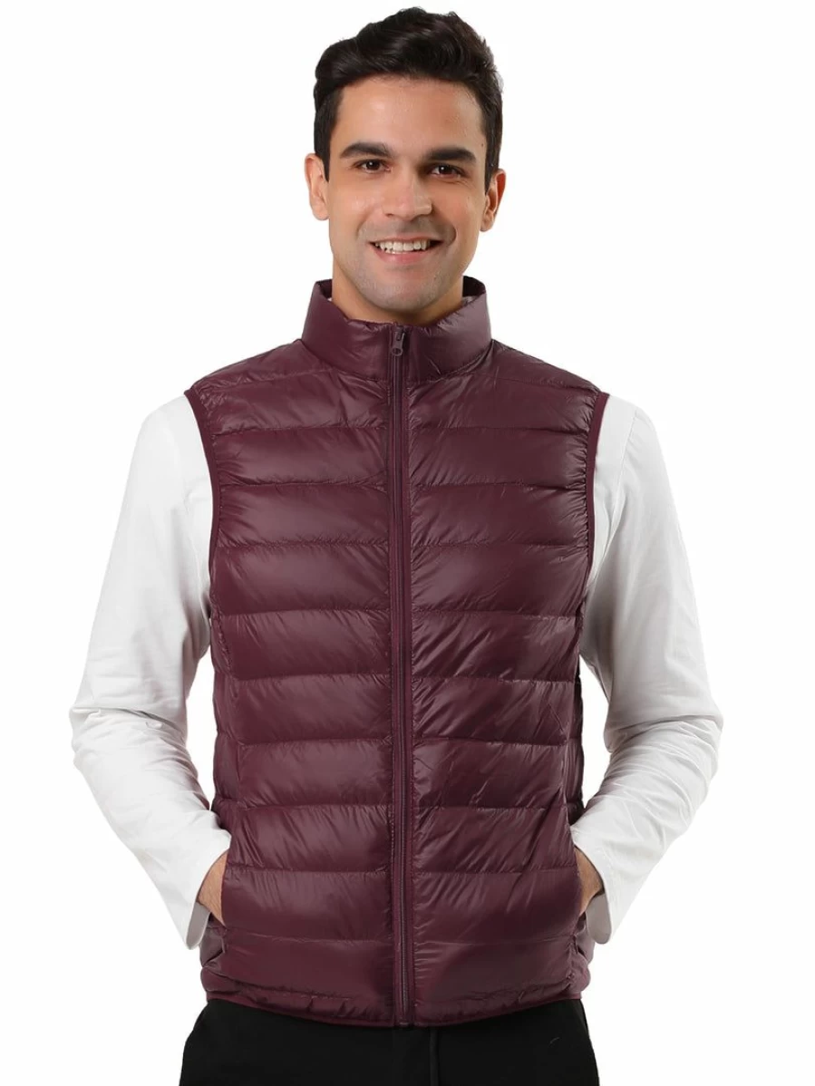 Men's Lightweight Packable Sleeveless Puffer Vest for Winter – Warm Quilted Zip-Up Design
