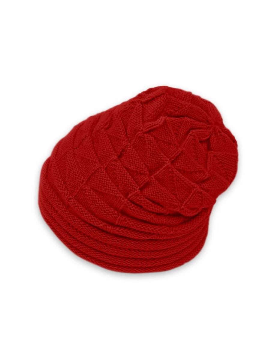 Unisex Slouchy Knit Beanie Stretchy Patterned Hat for Men and Women