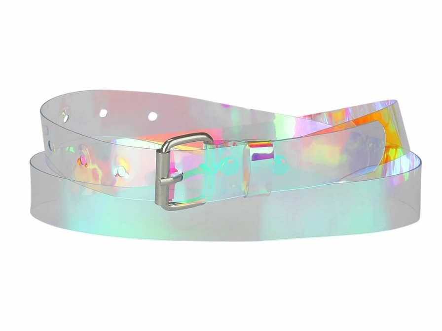 Colorful Transparent Waist Belts for Dresses with Square Buckle - Stylish Clear Belts Accessories