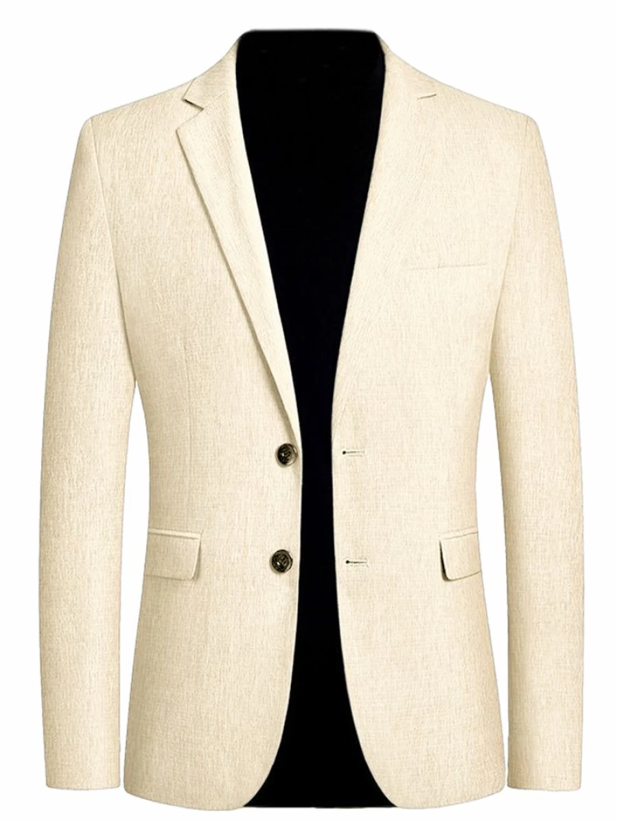 Men's Slim Fit Blazer - Casual Sport Coat for Business & Formal Wear - Two Button Suit Jacket