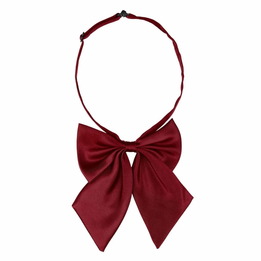 Adjustable Solid Color Pre-Tied Bow Tie for Women & Men - Costume & Uniform Accessory