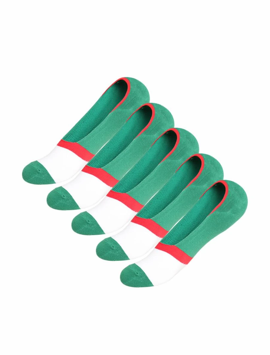 Men's 5-Pack Color Block Striped Boat Socks Size 13-15 Casual Fashion Accessories