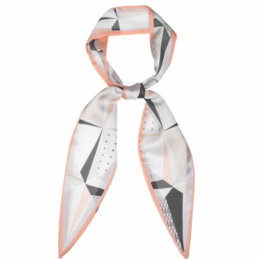 Women's Geometric Print Long Skinny Scarf - Stylish Pointed Neckerchief Fashion Accessory