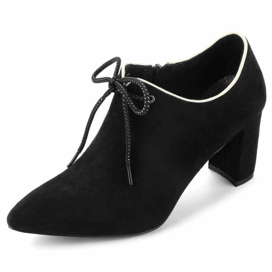 Women's British Style Block Heel Oxford Shoes by Allegra K - Classic Comfort & Elegant Design