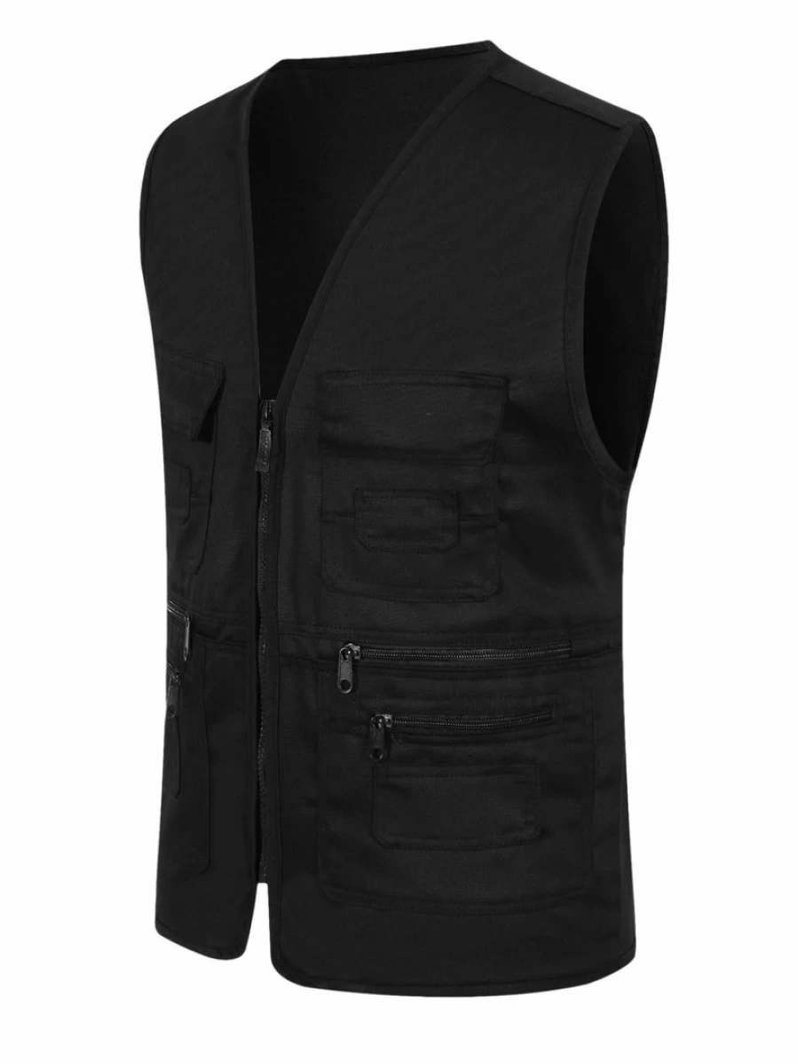 Men's Lightweight Cargo Vest for Outdoor Activities - Safari, Travel & Fishing with Multiple Pockets