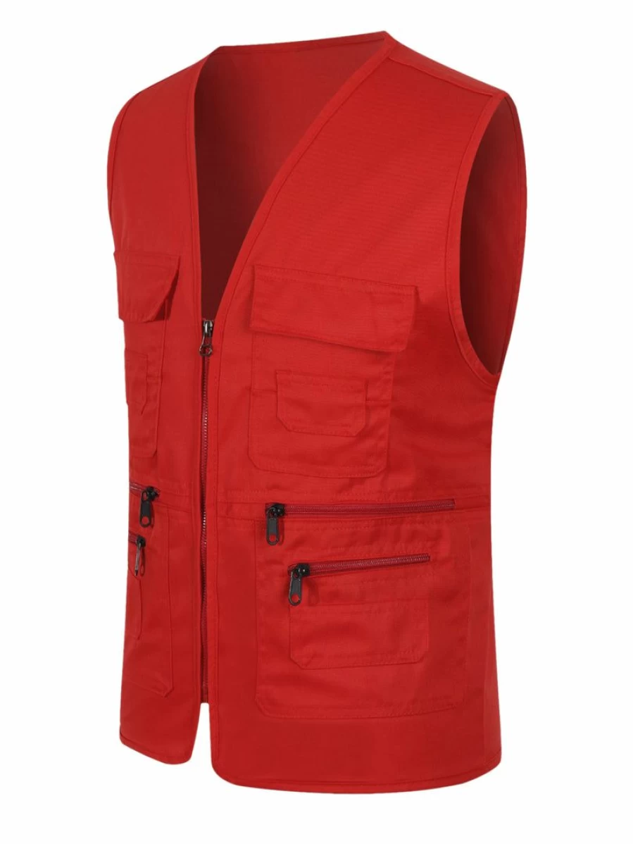 Men's Lightweight Cargo Vest for Outdoor Activities - Safari, Travel & Fishing with Multiple Pockets