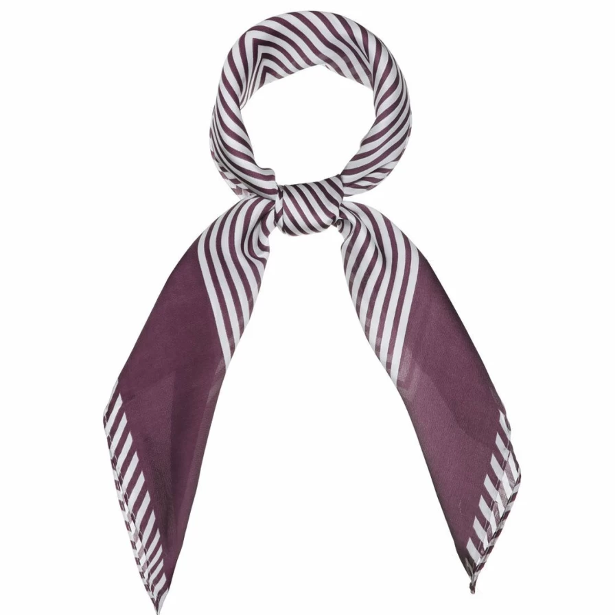Allegra K Women's 70cm Square Scarf Striped Print Fashion Neck Scarf Headband Kerchief Accessory