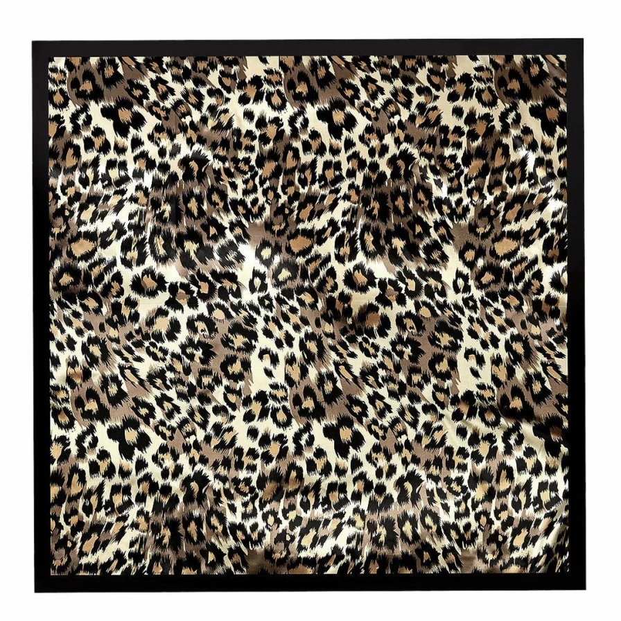 Allegra K Women's Leopard Print Square Scarf Fashion Bandana Neck Kerchief Accessory