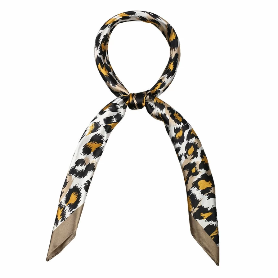 Allegra K Women's Leopard Print Square Scarf Fashion Bandana Neck Kerchief Accessory