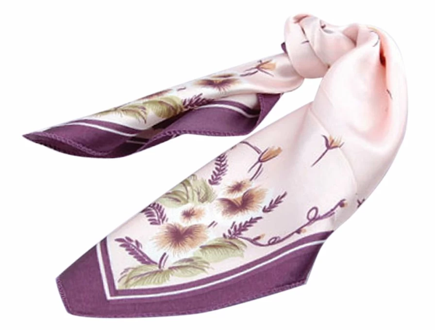 Allegra K Women's Fashion Square Scarf 51x51cm Floral Circle Pattern Neck Accessory