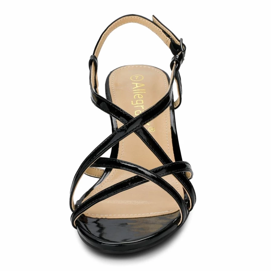 Allegra K Women's Strappy Slingback Stiletto Heel Sandals - Elegant High Heel Dress Shoes