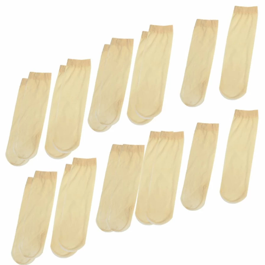 "10 Pairs Stretchy Sheer Stockings for Men & Women - Comfortable Polyester Hosiery Accessories"
