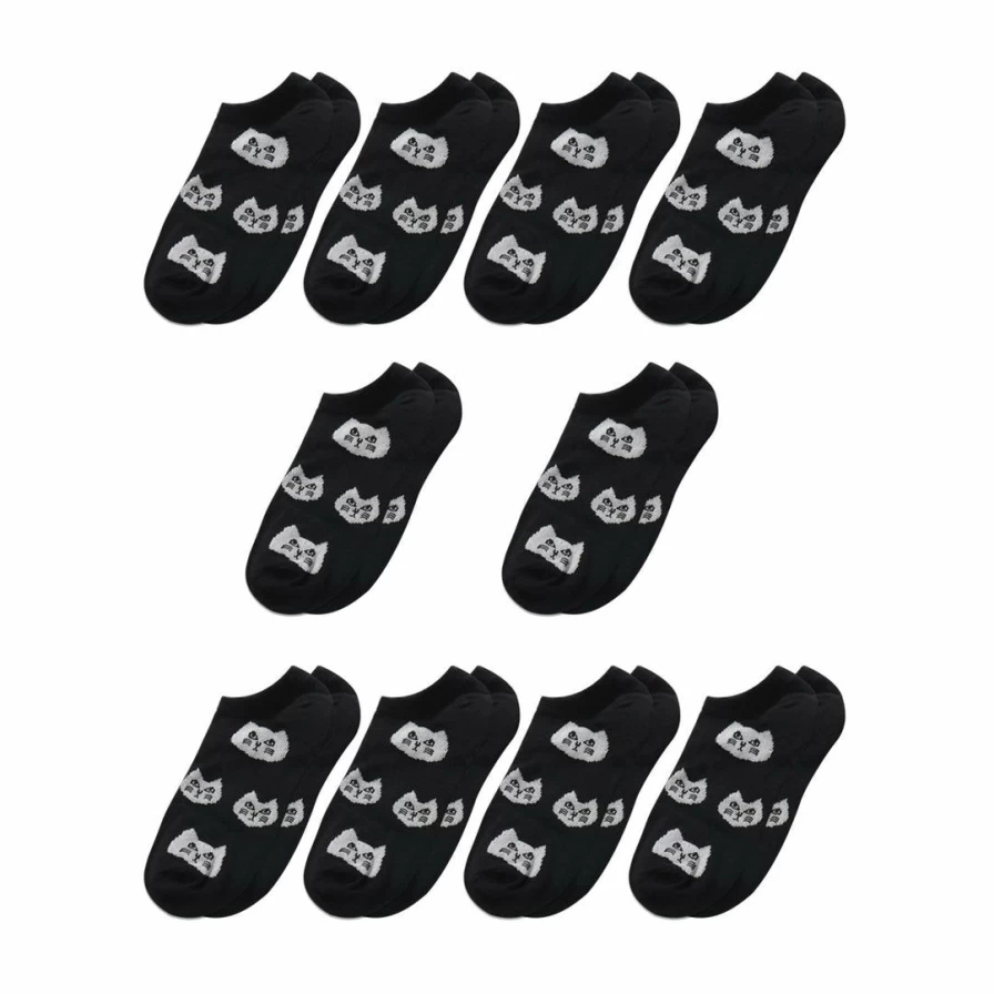 Allegra K Low Cut Printed Ankle Socks 10-Pack - Assorted Colors Fashion Short Socks for Women & Men