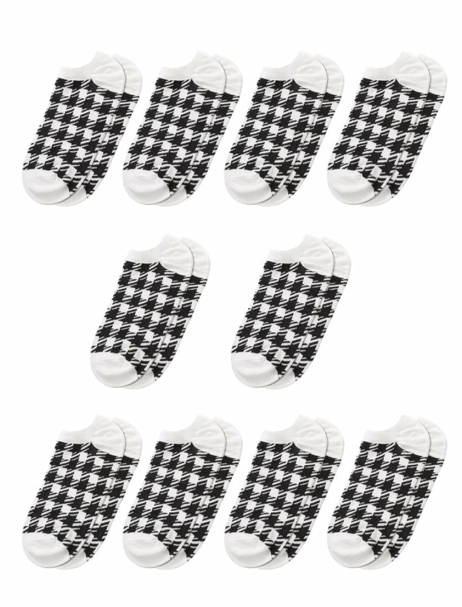 Allegra K Low Cut Printed Ankle Socks 10-Pack - Assorted Colors Fashion Short Socks for Women & Men