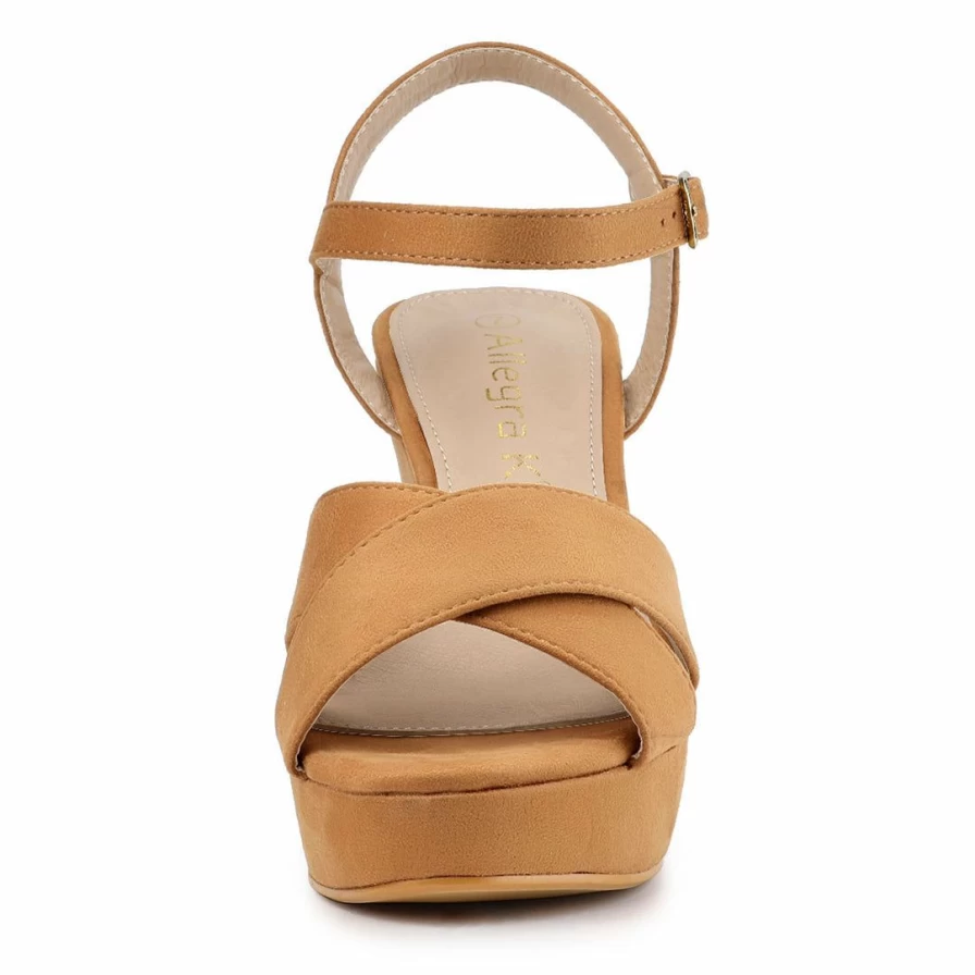 Women's Platform Sandals with Chunky Heel and Ankle Strap - Comfortable & Stylish Footwear