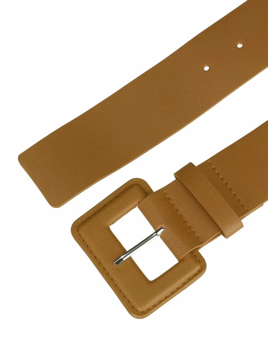 "Adjustable Rectangle Buckle Waist Belt for Women - Elegant Dress Accessory"